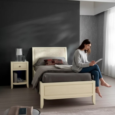 Luxe slaapkamer set nachtkastje bed 2-delig Compleet set Designinrichting Nieuw