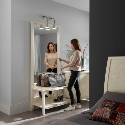 Staande spiegel Ontwerp spiegel Italiaanse slaapkamer Hout Staande Muur