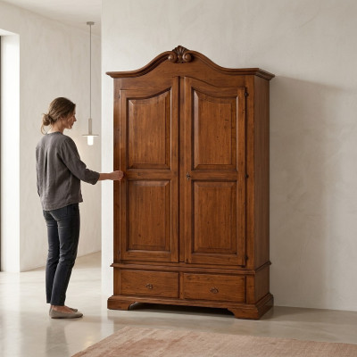 Kledingkast Slaapkamer Design Hout Italiaanse Meubels Bruin Nieuw