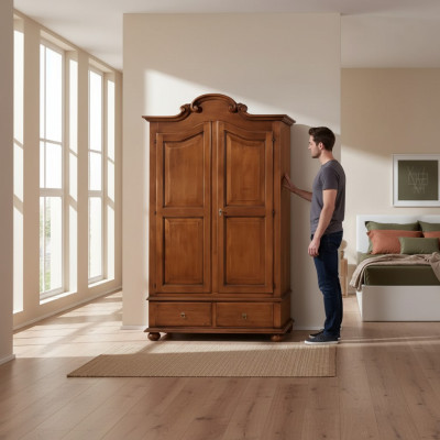 Klassieke kast Bruine kastwand Kledingkast Italiaanse meubels
