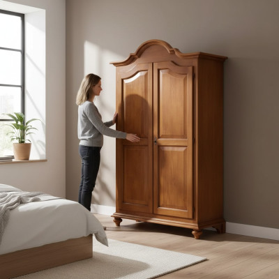 Kast Luxe Kasten Kledingkast Hout Meubels Slaapkamer Bruin