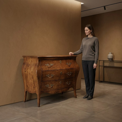 Ontwerper luxe Italiaanse houten meubels commode kast dressoir bruin.