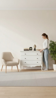 Italiaanse meubelstijl Wit dressoir Sideboard Designer meubels Hout Nieuw
