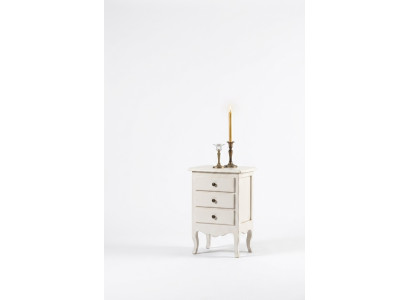 Luxe nachtkastje console bijzettafel houten meubels slaapkamer wit nieuw.