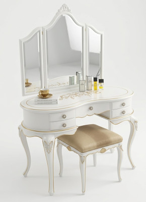 Make-up tafel met spiegel Compleet set Slaapkamer Nieuw 2-delig Console