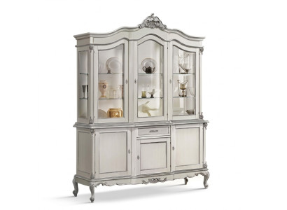 Vitrine Glazen Kast Echt Hout Vitrine Dressoir Italiaanse Woonkamermeubels Nieuw