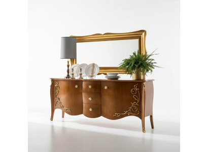 Sideboard Italiaanse meubels Spiegel 2-delige commode Sideboard kast hout