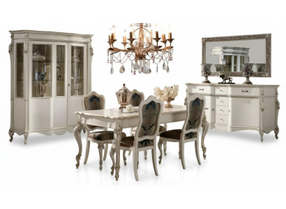 Klassieke eettafel 4x stoelen eetkamer groep tafel zitgroep 8-delig