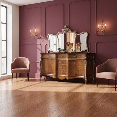 Sideboard met spiegel Woonkamer dressoir Meubelontwerp Kast Bruin Nieuw