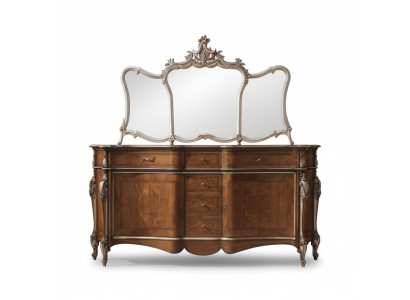 Sideboard met spiegel Woonkamer dressoir Meubelontwerp Kast Bruin Nieuw
