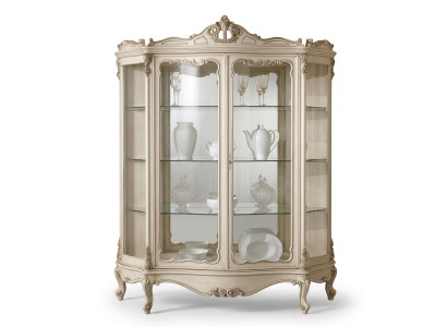 Vitrine glazen kast vitrine woonkamer hout dressoir luxe meubels nieuw.