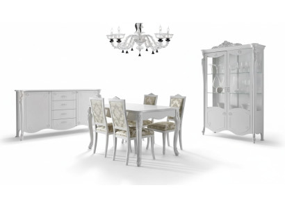 Eettafel 4x stoelen stoel eetkamer eetkamerset modern dressoir set