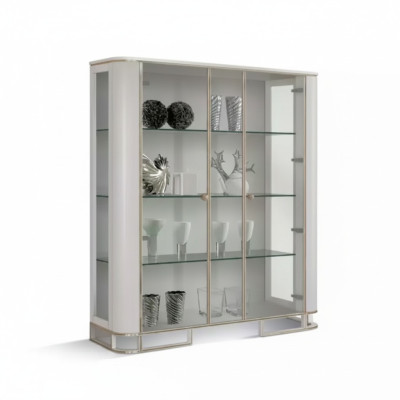 Vitrine Hout Luxe Klassiek Dressoir Ontwerp Meubels Italiaans Wit