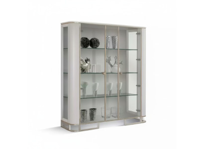Vitrine Hout Luxe Klassiek Dressoir Ontwerp Meubels Italiaans Wit