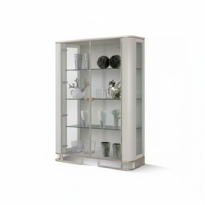 Ontwerper Vitrine Meubels Hout Wit Luxe Vitrinekast Ontwerp Italiaanse Meubels