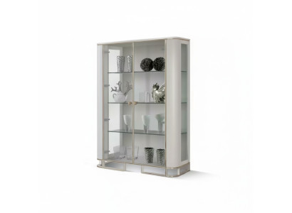 Ontwerper Vitrine Meubels Hout Wit Luxe Vitrinekast Ontwerp Italiaanse Meubels