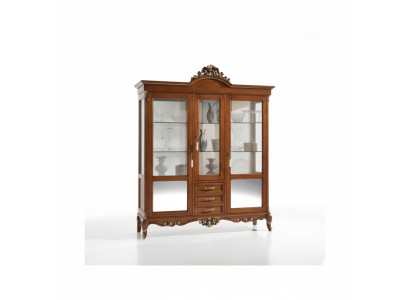 Vitrine houten kast Klassieke vitrines houten design woonkamer glas