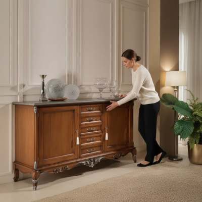 Sideboard Ladekast Dressoir Massief Hout Woonkamer Italië Kast Meubels