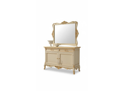 Luxe dressoir met spiegel 2-delige commodes woonkamer design meubelen beige