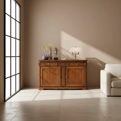 Sideboard Italiaanse meubels Massief Woonkamer Dressoir Kast Hout Nieuw