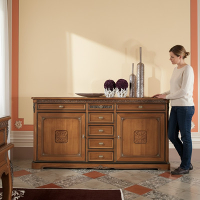 Sideboard meubels Design Klassiek Commodes Hout Bruin Luxe Houten Kast
