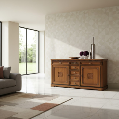 Sideboard meubels Design Klassiek Commodes Hout Bruin Luxe Houten Kast