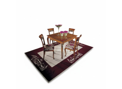 Compleet set eettafel 4x stoelen eetkamerset eetgroep houten tafel 5-delig