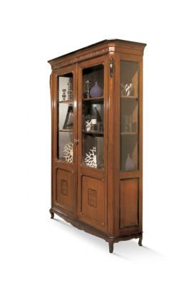 Luxe kast houten meubels vitrinekast ontwerp klassieke glazen kast