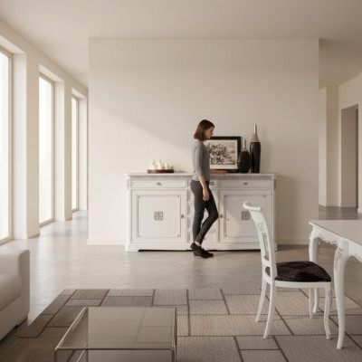 Dressoir massief hout Italiaanse kast meubels dressoir woonkamer