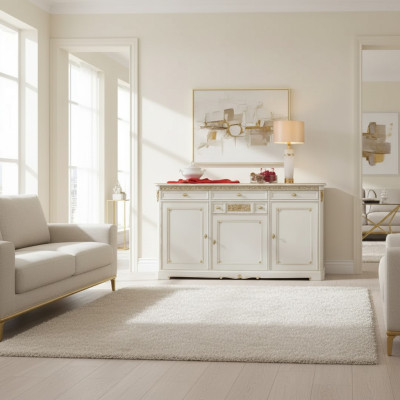 Sideboard Lades Hout Sideboard Kast Massief Meubels Woonkamer Nieuw