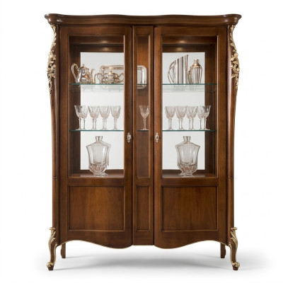 Italiaanse luxe houten meubels Klassieke stijl vitrine Woonkamer Nieuw
