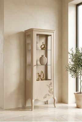 Italiaanse luxe meubel vitrine woonkamer glazen ontwerpkast nieuw.