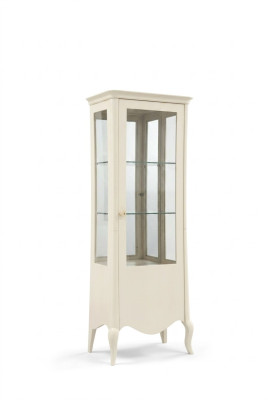 Vitrine dressoir Luxe glazen kasten Wit houten design meubels Nieuw