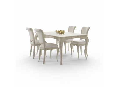 Eetkamertafel Eettafel 4x Stoelset Tafels Stoelen Set 5-delig Meubilair