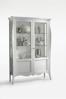 Vitrine Glazen Kast Wit Luxe Italiaanse Meubels Kasten Woonkamer