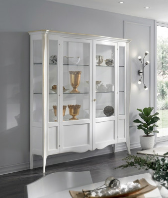 Vitrine Italiaanse luxe woonkamer meubels kast klassieke stijl hout