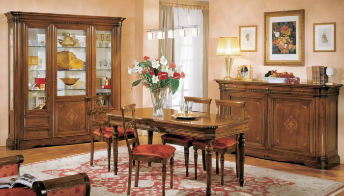 Eettafel 4 stoelen set eetgroep dressoir tafel set eettafel 7-delig