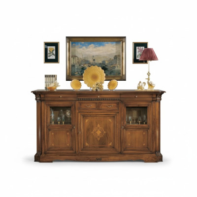 Sideboard woonkamer commode met laden houten kast bruin nieuw