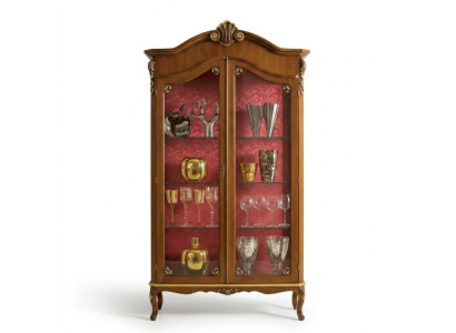 Vitrine Houten Meubel Glazen Kast Bruin Vitrines Woonkamer Dressoir Nieuw