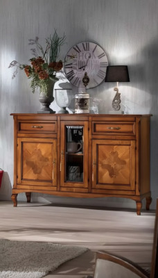Italiaanse meubels Echt houten dressoir Nieuwe commode Kast Woonkamer