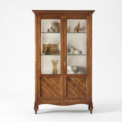 Houten vitrinekast vitrine woonkamer meubels glas dressoir luxe nieuw