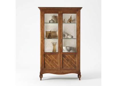 Houten vitrinekast vitrine woonkamer meubels glas dressoir luxe nieuw