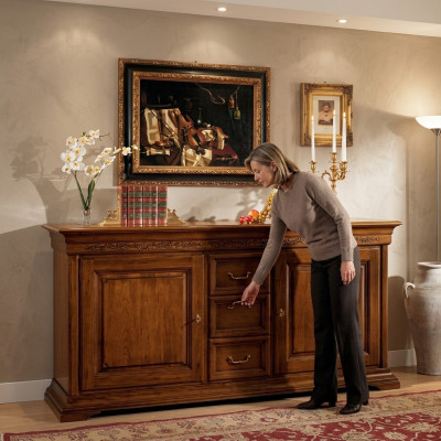 Klassieke stijl commode dressoir kast Italiaanse meubels bruin nieuw