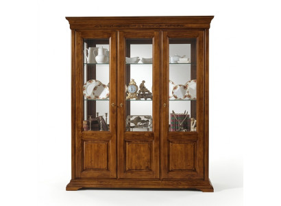 Vitrine Klassieke Italiaanse woonkamer bruine kasten dressoir nieuw