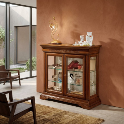 Vitrine Italiaanse luxe meubels Vitrinekast Glas Design Kasten