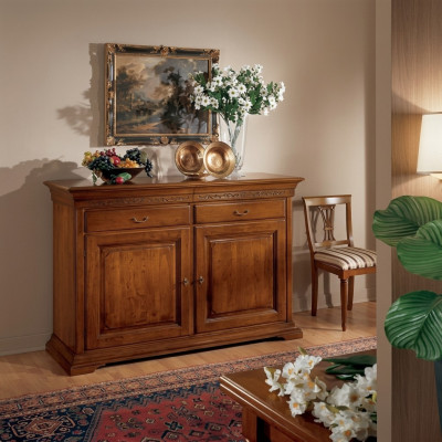 Italiaans stijl meubels dressoir bruin luxe ladekast hout woonkamer