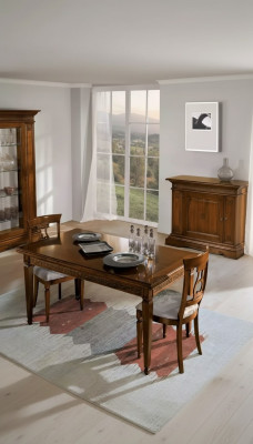Complete eettafel 4x stoelen eetkamerset eetgroep bruin tafel 5-delig