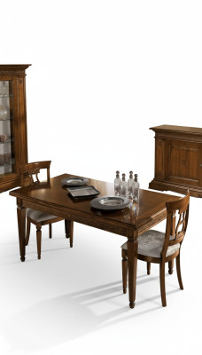 Complete eettafel 4x stoelen eetkamerset eetgroep bruin tafel 5-delig
