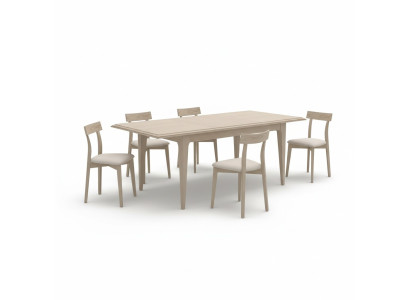 Eetkamerset Eettafel 6 x Stoelen Set Tafel Eetgroep 7-delig Tafel Eetkamer
