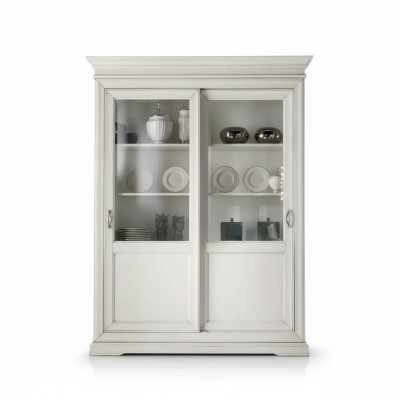 Vitrine Woonkamermeubels Hout Vitrines Glaskast Dressoir Wit Nieuw